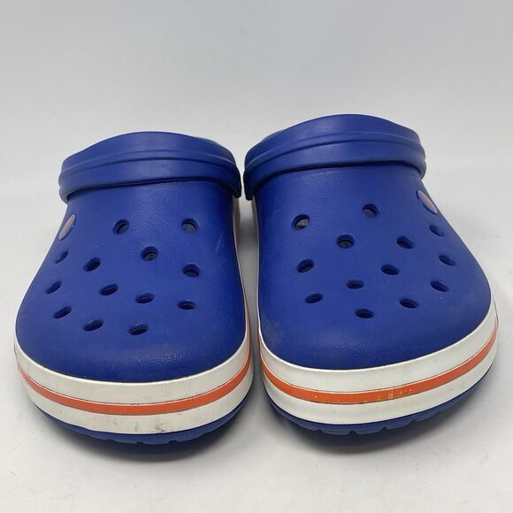 Crocs Crocband Denver Broncos Clogs Sandals Mens 10 Womens 12 Blue Orange Unisex - Picture 6 of 14